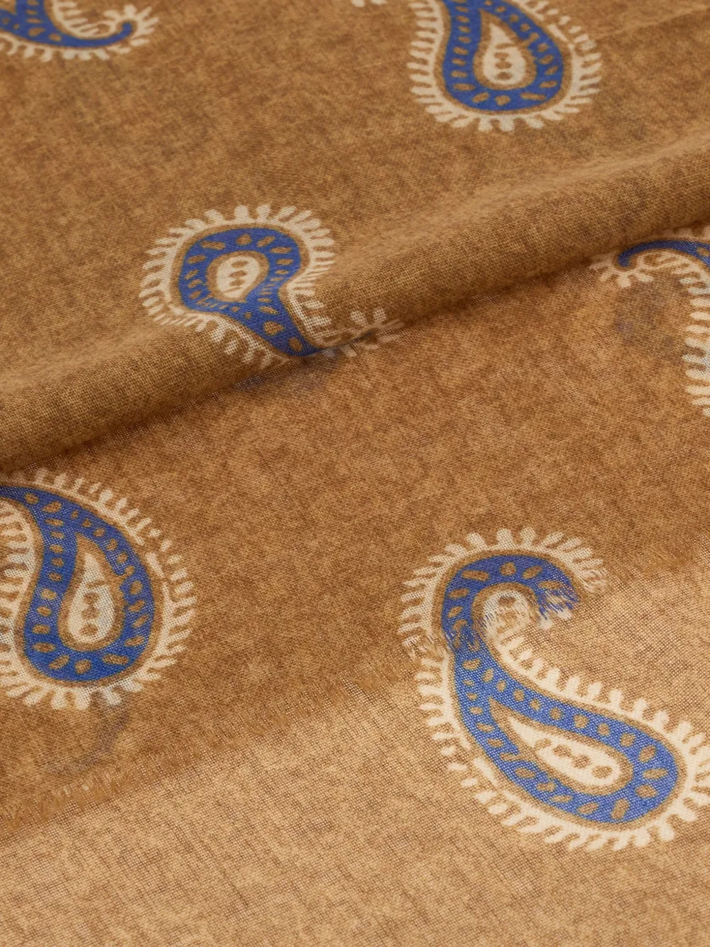 Boggi Milano Sjaal met paisley-print - Beige