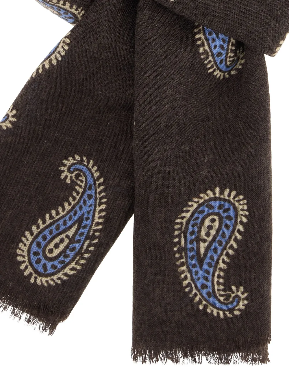 Boggi Milano Sjaal met paisley-print Bruin