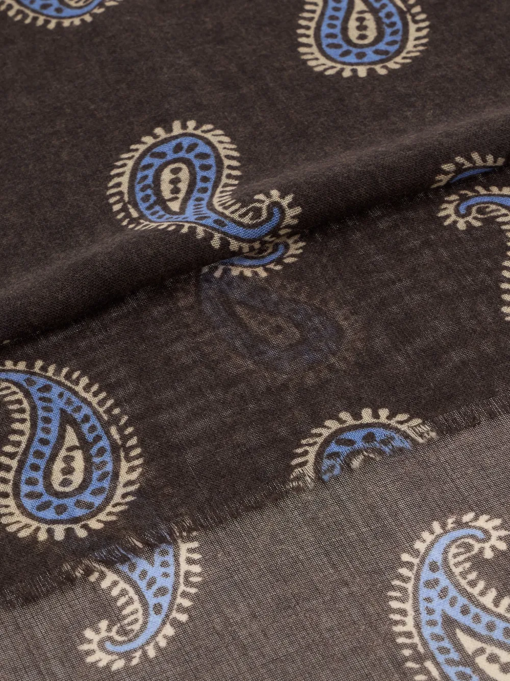 Boggi Milano Sjaal met paisley-print - Bruin