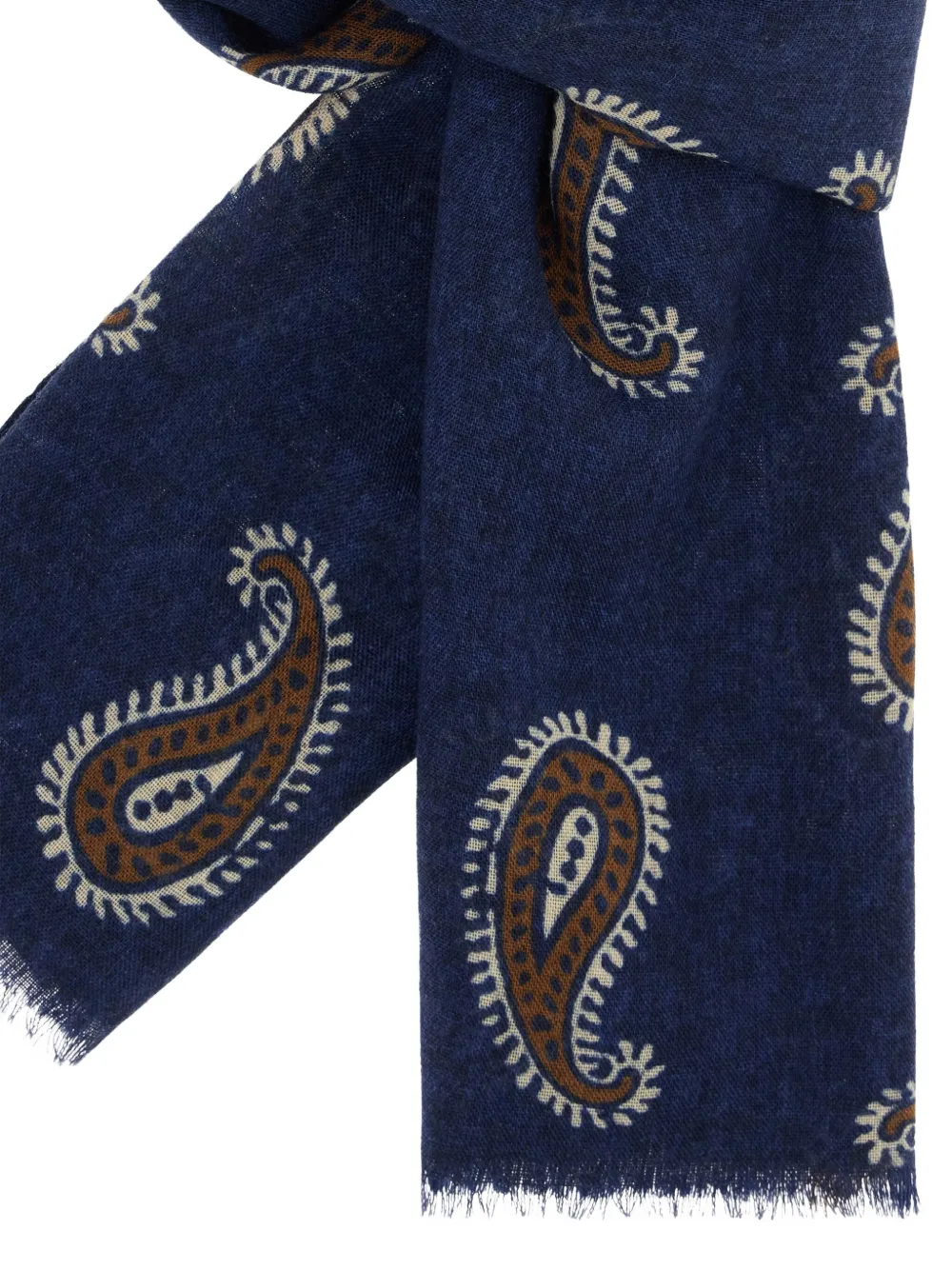 Boggi Milano Sjaal met paisley-print Blauw