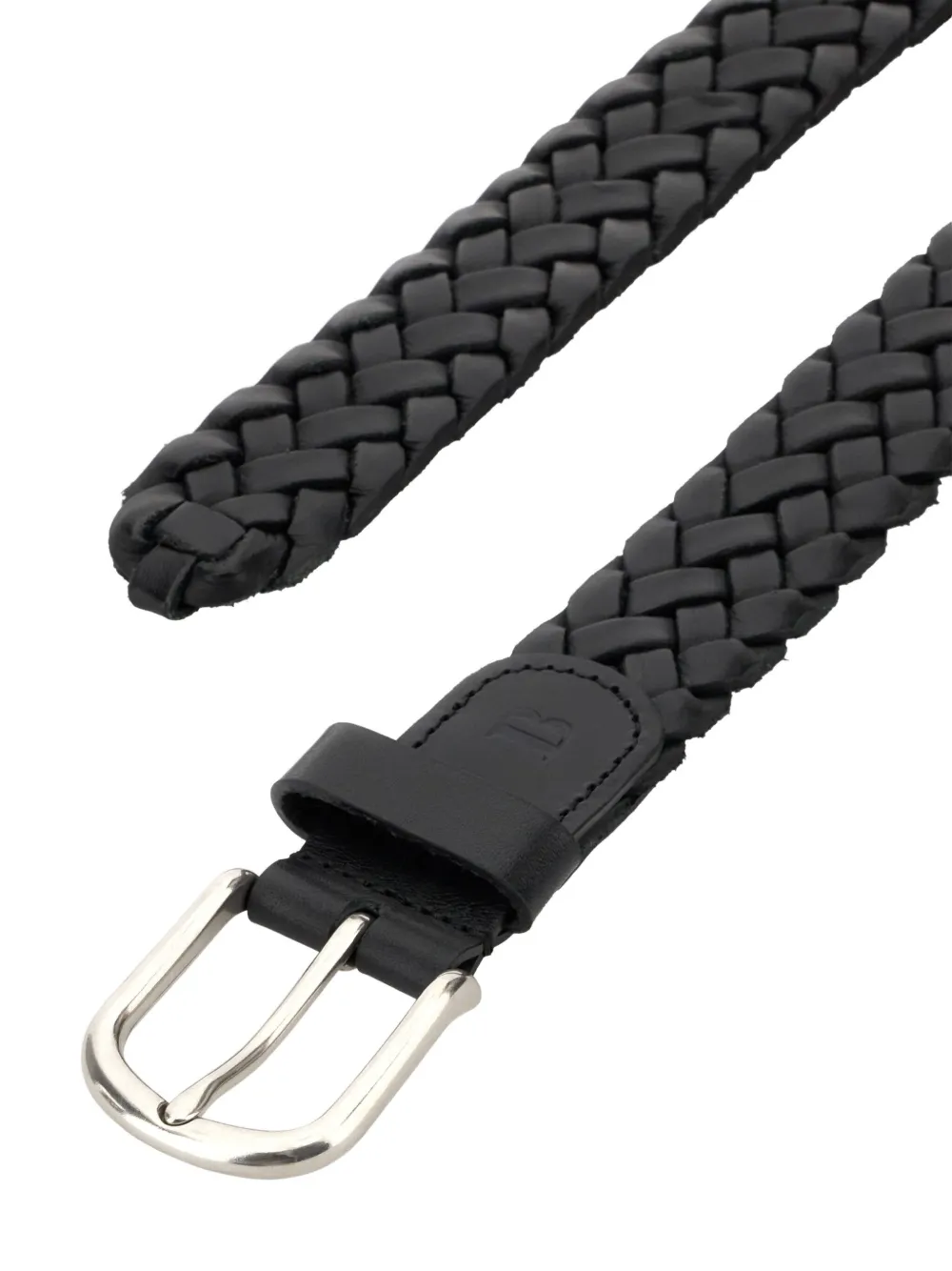 Boggi Milano Geweven leren riem - Zwart