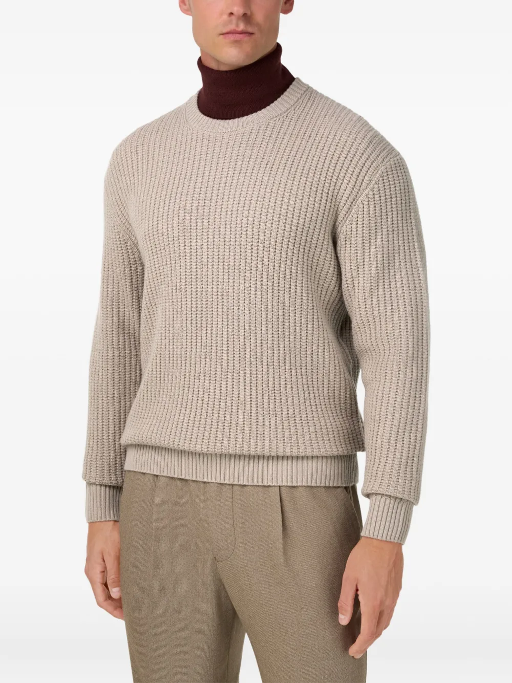 Boggi Milano Trui met ronde hals Beige