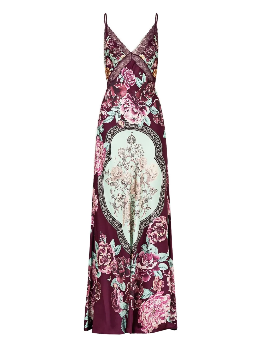 Camilla lace V-neck maxi dress - Violett