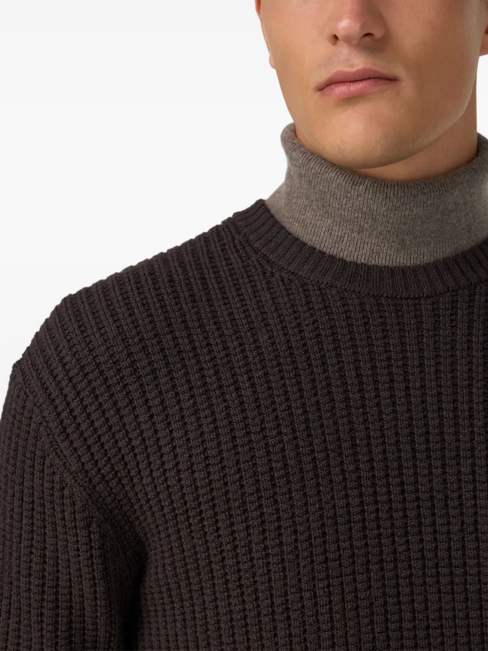 Boggi Milano Trui met ronde hals Bruin