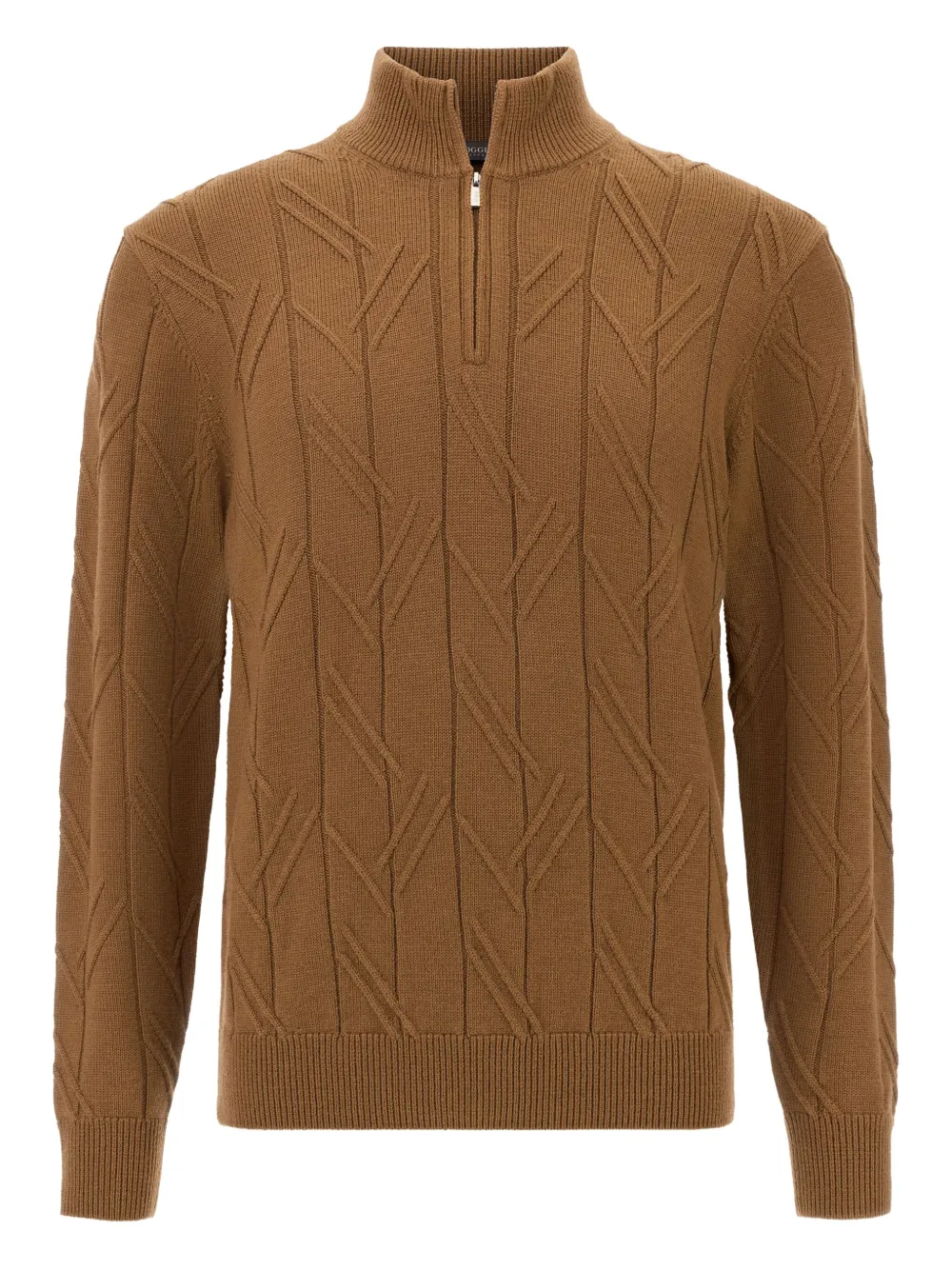 Boggi Milano suéter con medio cierre | marrón | Image 1