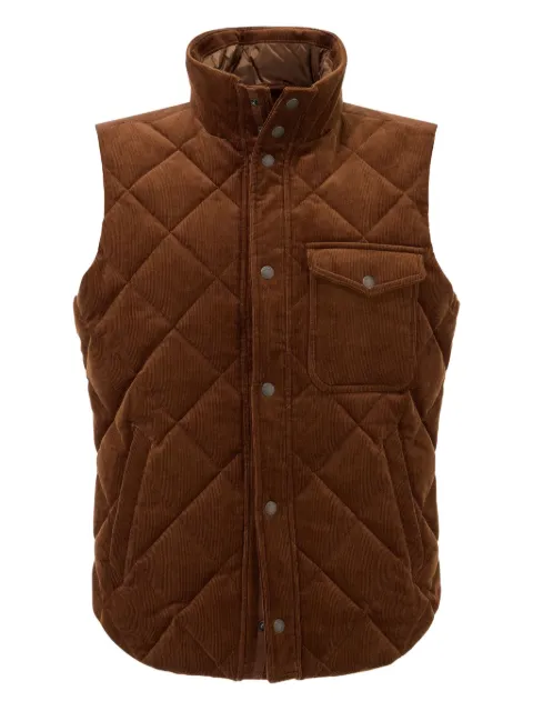 Boggi Milano gilet matelassé en velours