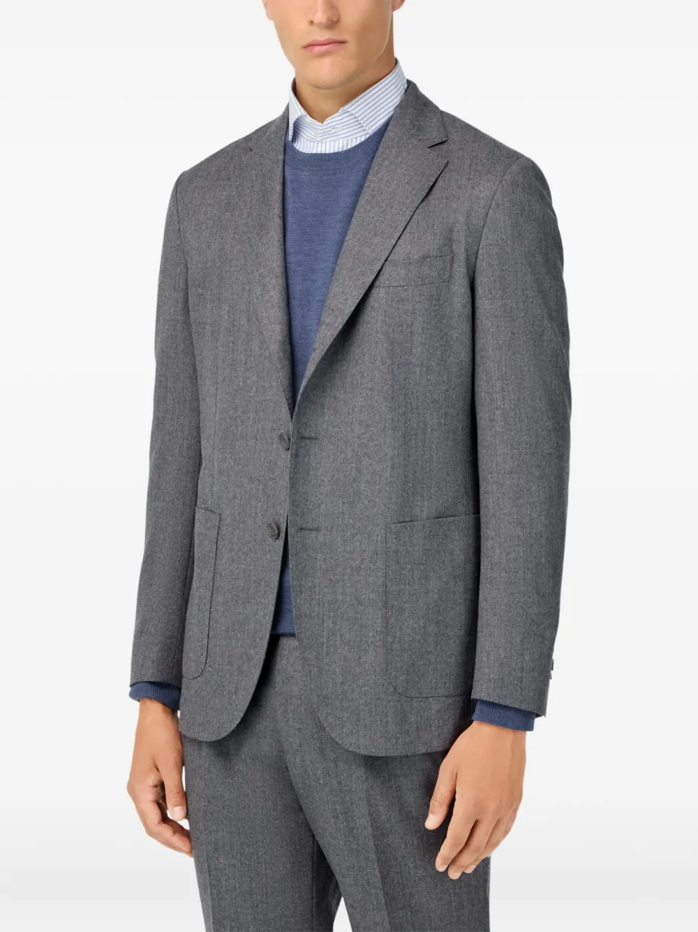 Boggi Milano Blazer met enkele rij knopen Grijs