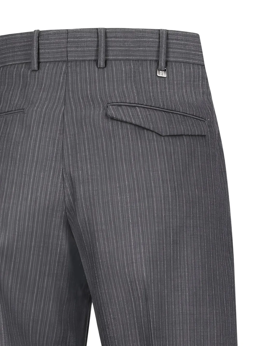 Pt Torino Micheal Archive Pinstripe Trousers In Gray