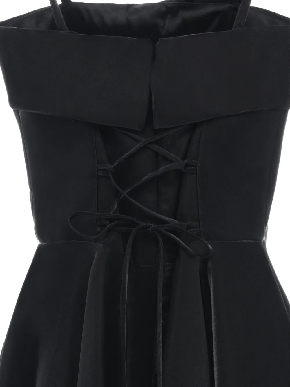 Tulleen Elara jurk met strikdetail Zwart