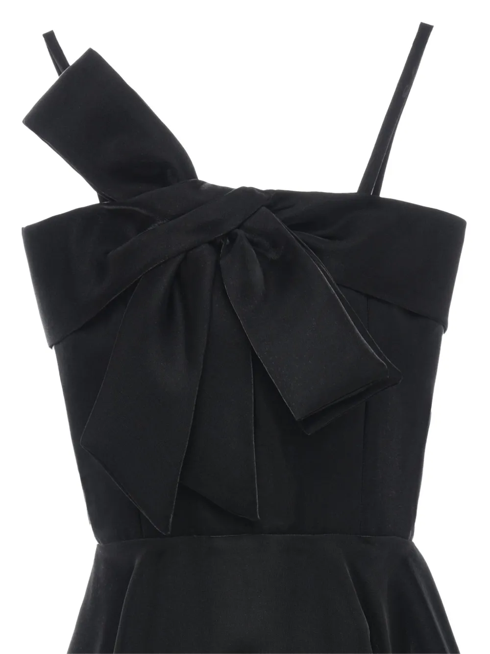 Tulleen Elara jurk met strikdetail Zwart