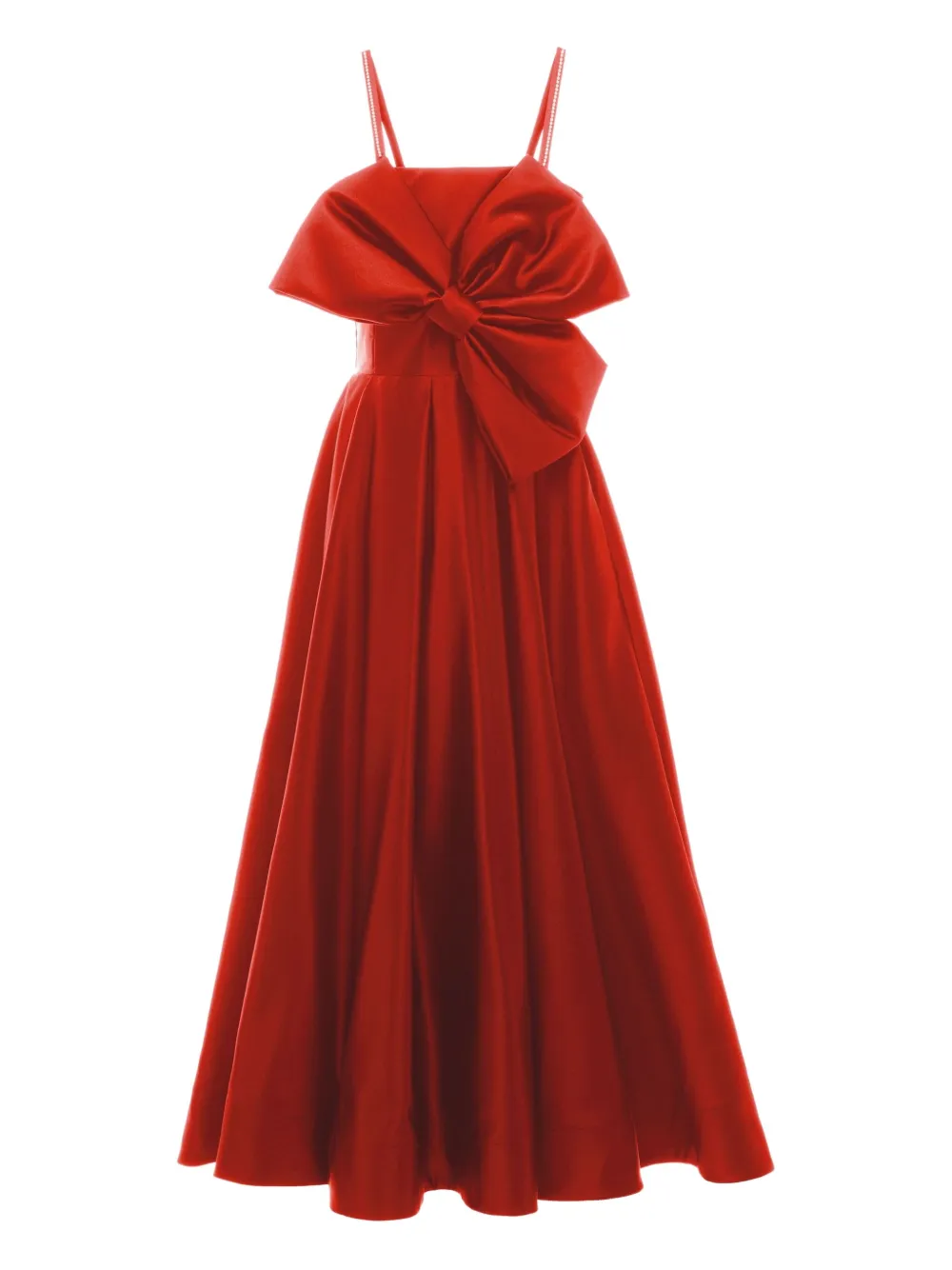 Tulleen Liana bow-detail taffeta dress | Red | Image 1