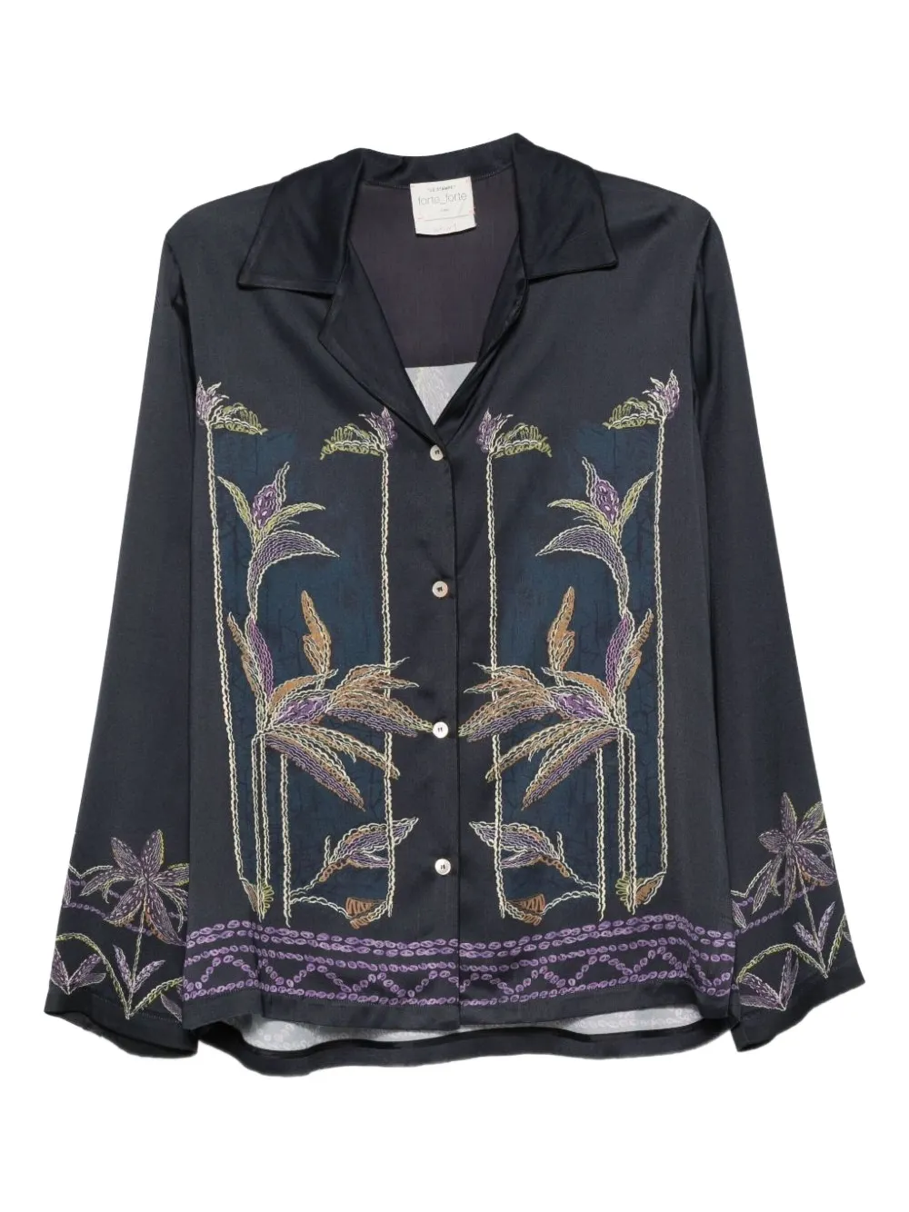 Forte Forte Floral-print Shirt In Black