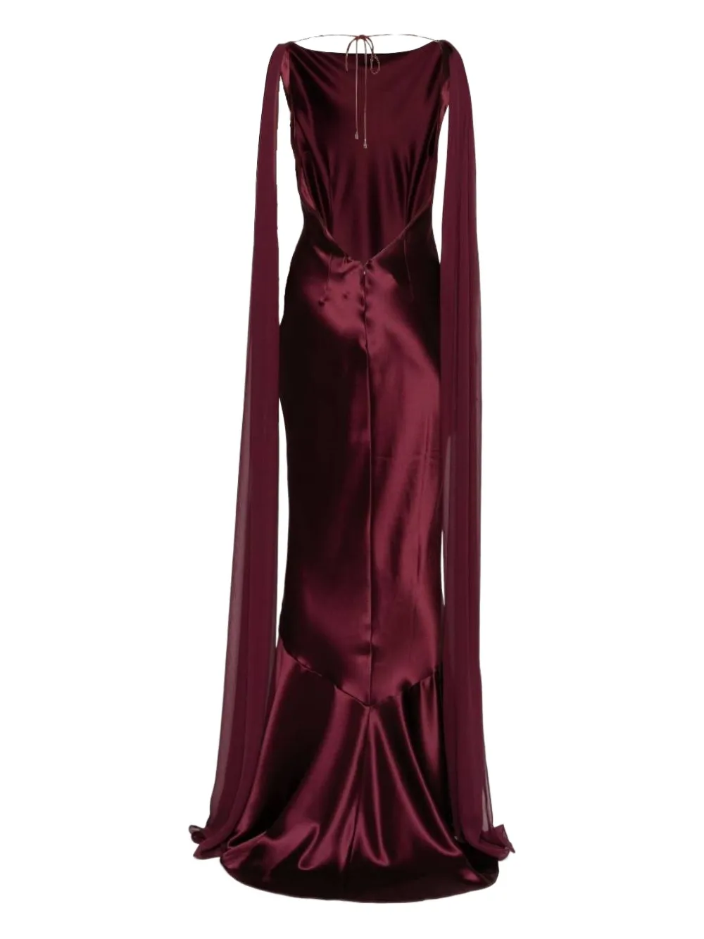 Retroféte Julia Cape Dress In Red