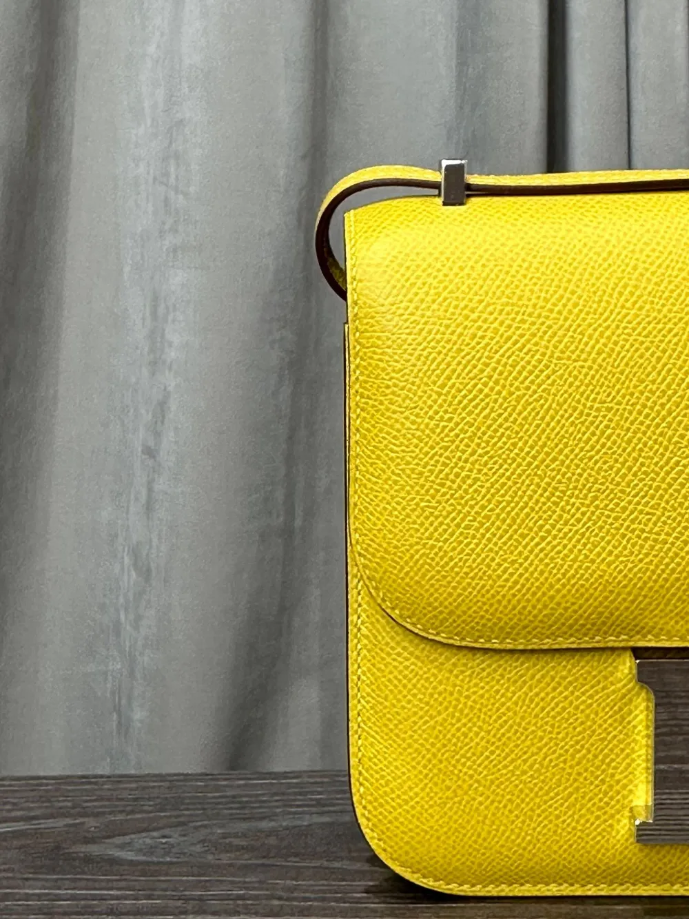Pre-owned Hermes 2023 Constance 18 Mini Bag In Yellow
