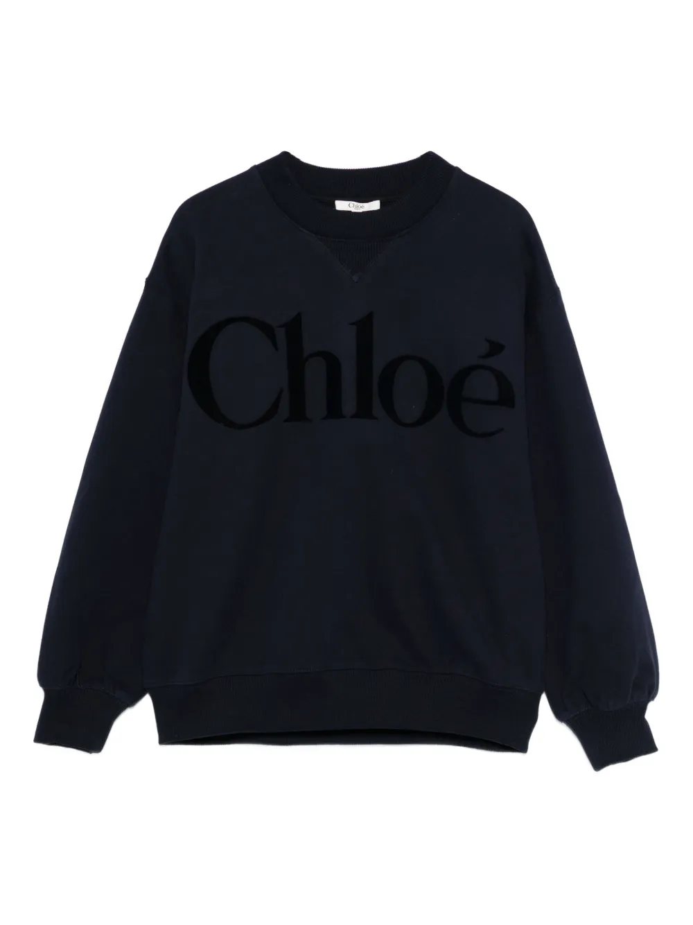 Chloé Kids drop-shoulder fleece sweatshirt | Blue | Image 1