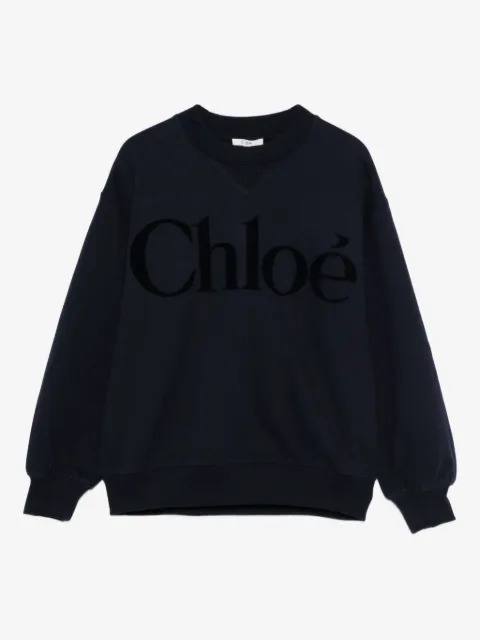 Chloé Kids drop-shoulder fleece sweatshirt
