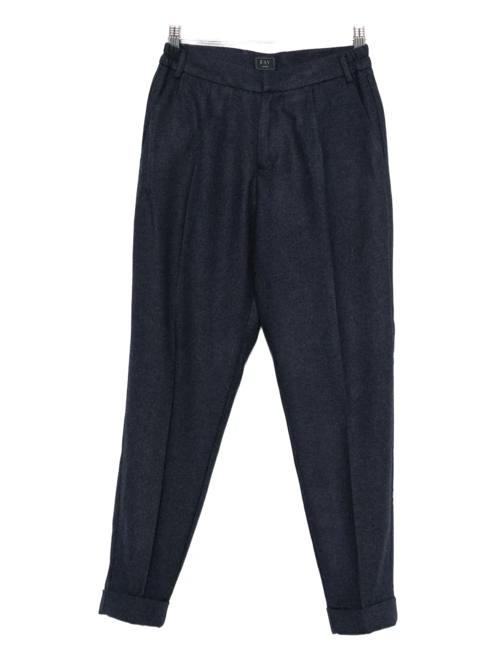 Fay Pleat-detail Trousers In Blue