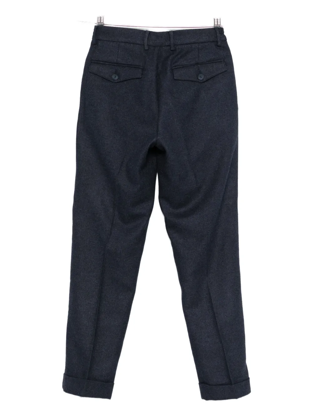 Fay Pleat-detail Trousers In Blue