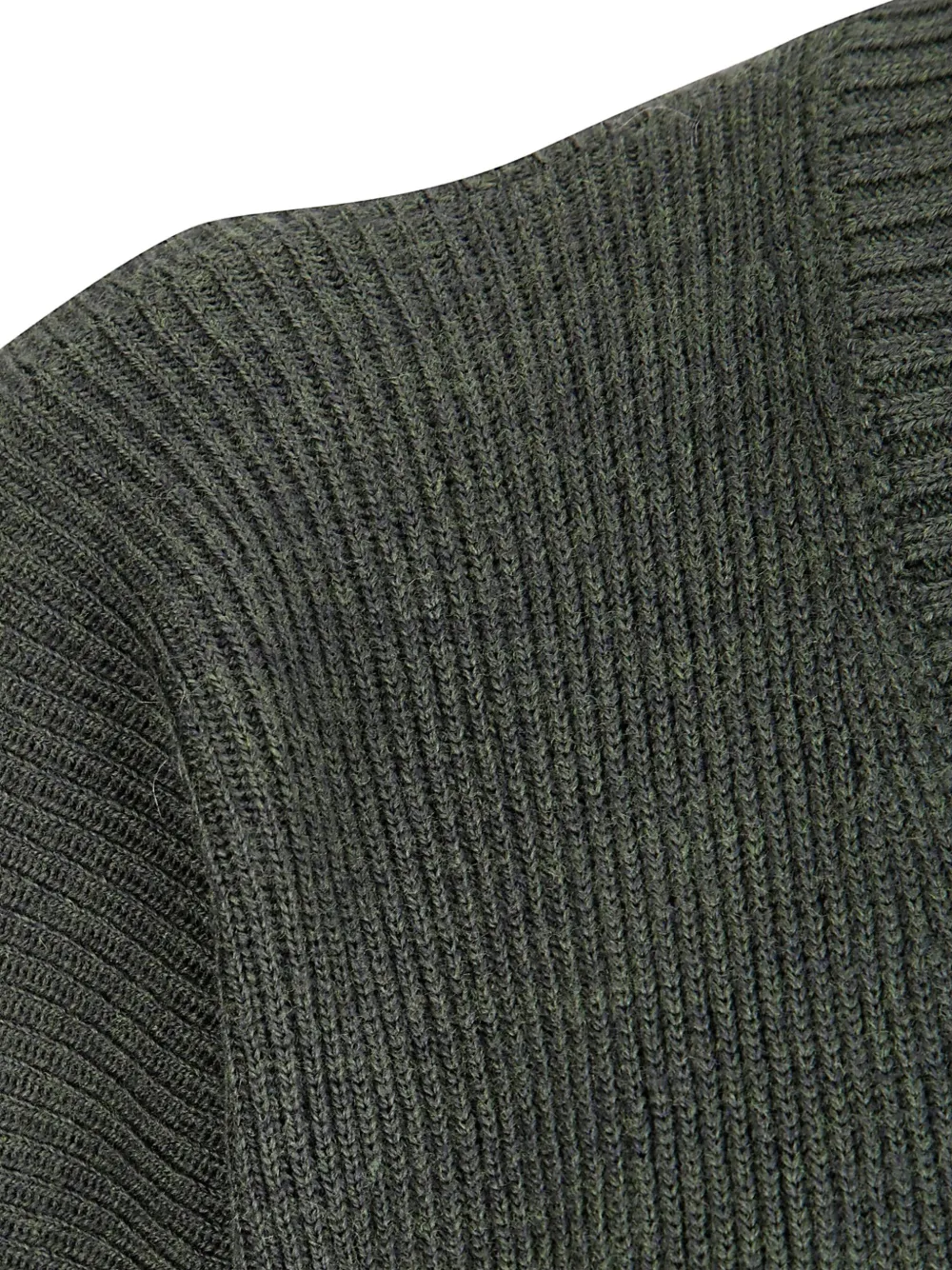 Archivio B V-neck Ribbed Sweater In Gray