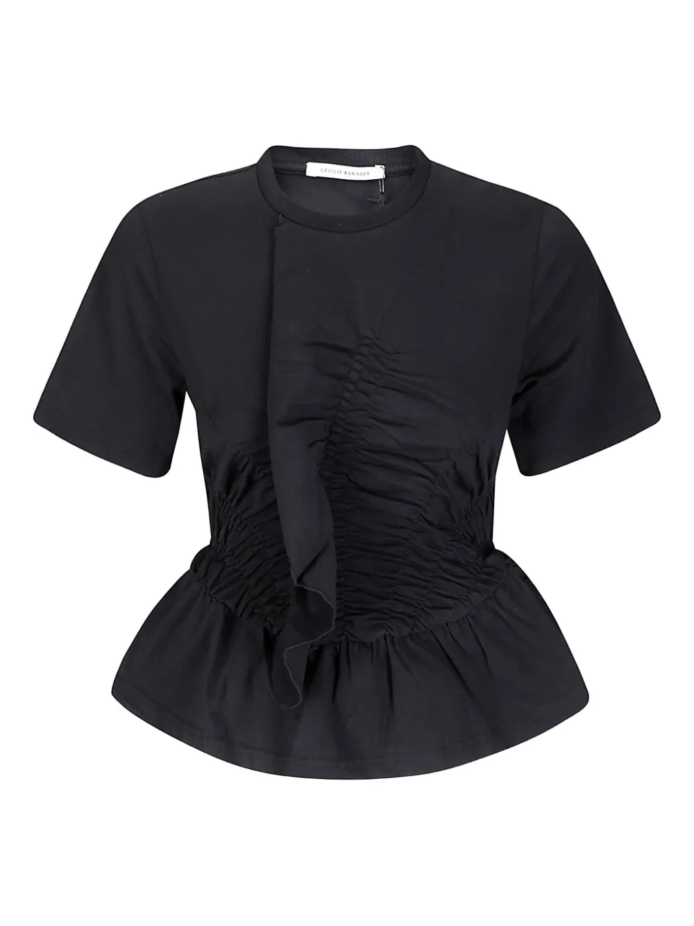 Cecilie Bahnsen playera Ace con volantes | negro | Image 1