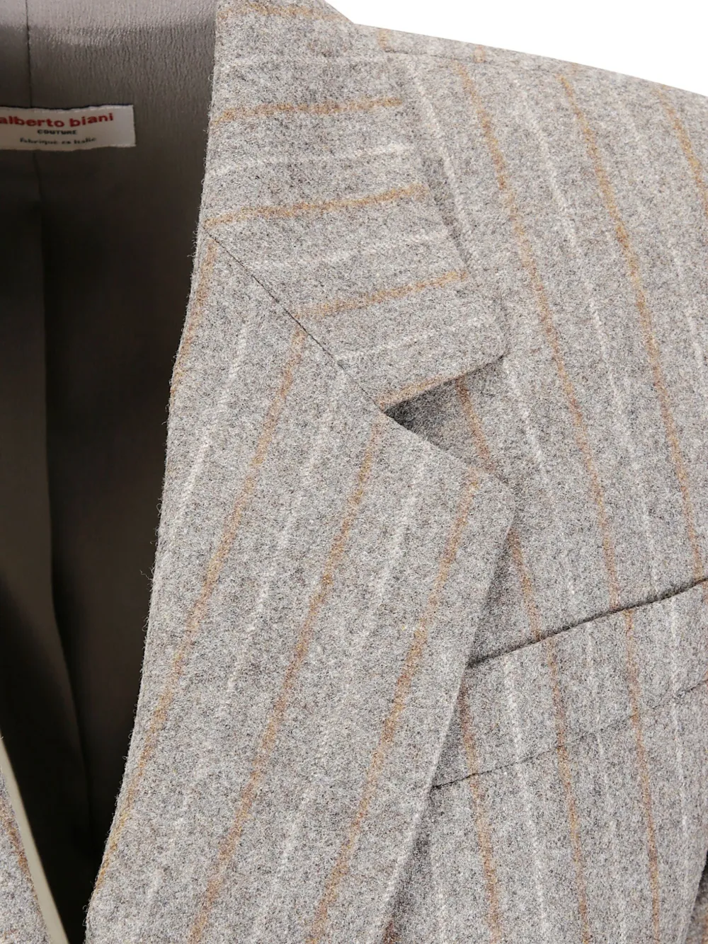 Alberto Biani Pinstripe Double-breasted Jacket In Gray