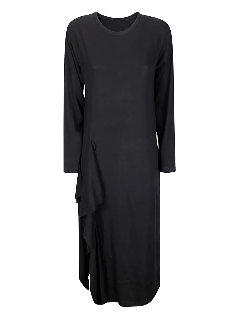 Yohji Yamamoto Draped Maxi Dress In Black