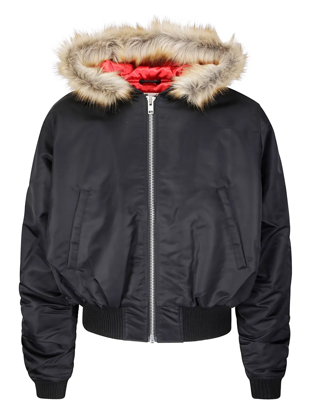 Stockholm Surfboard Club hooded puffer jacket - Nero