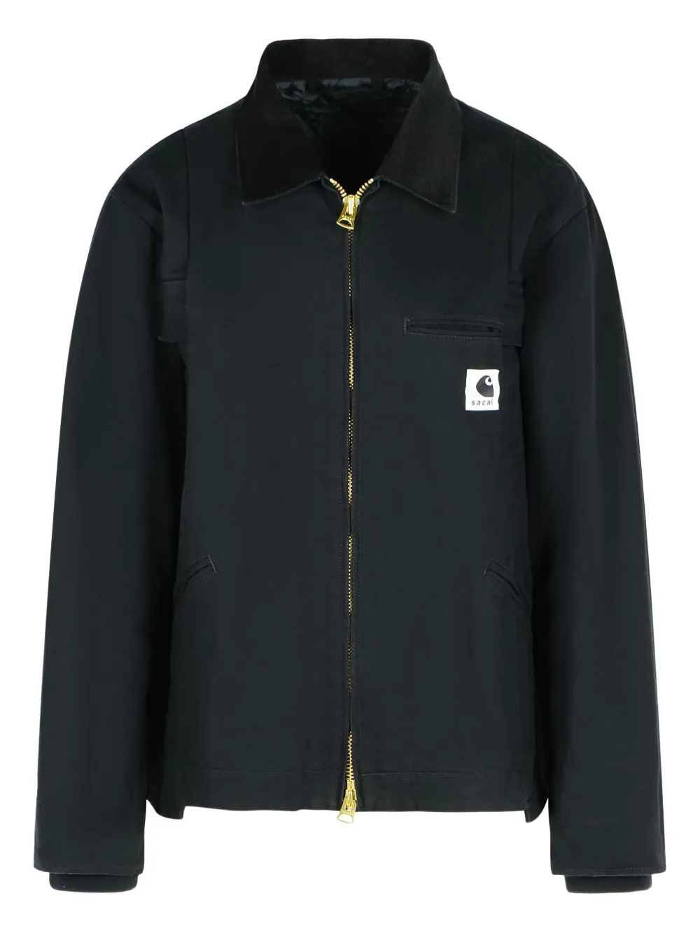Sacai Carhartt Work Progress Cotton Jacket In Black