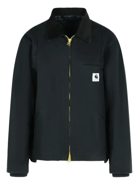 sacai corduroy-collar jacket