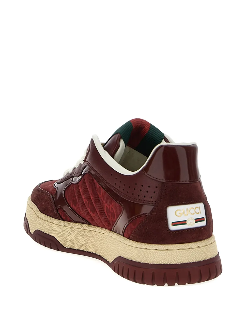 Gucci Leather Sneakers In Red