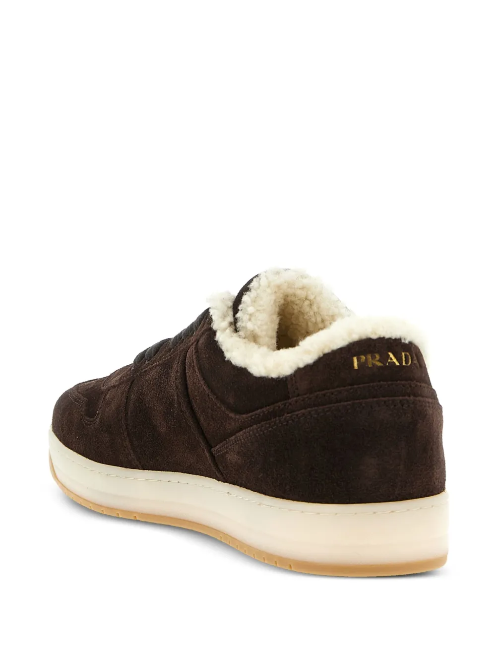 Prada Suède lammy sneakers Bruin