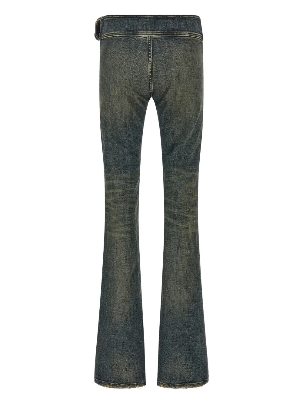 Balenciaga Buckle-detail Bootcut Jeans In Blue