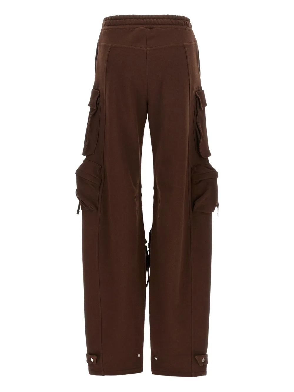 Attico Multi-pockets Track Pants In Brown