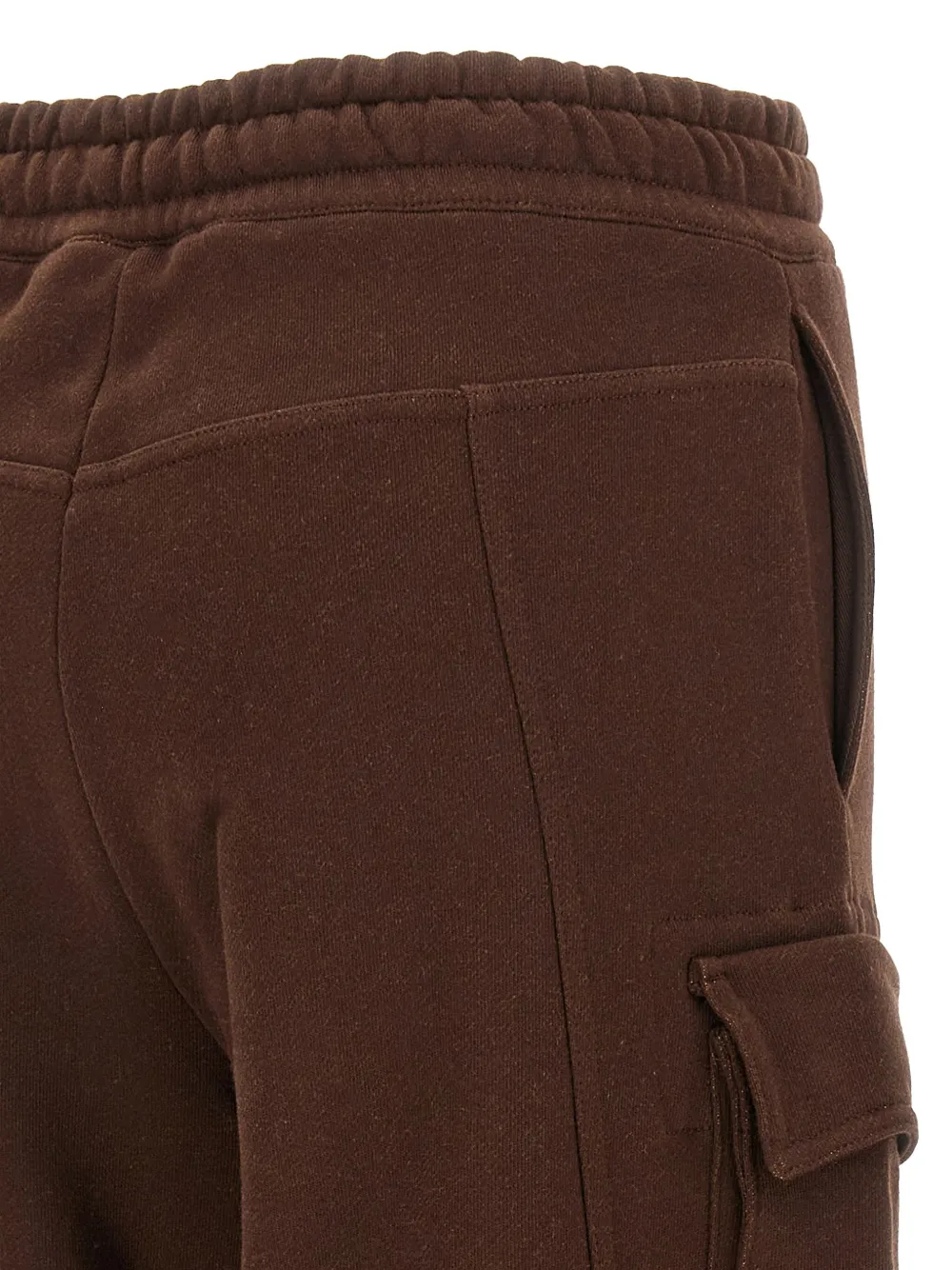 Attico Multi-pockets Track Pants In Brown