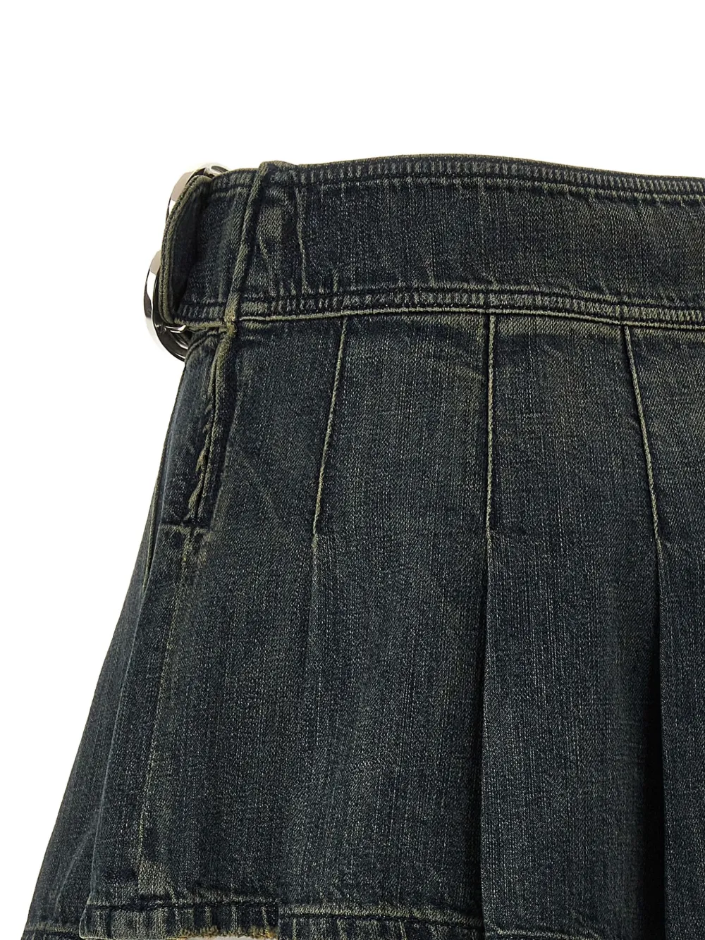 Balenciaga B-buckle Pleated Mini Skirt In Multi