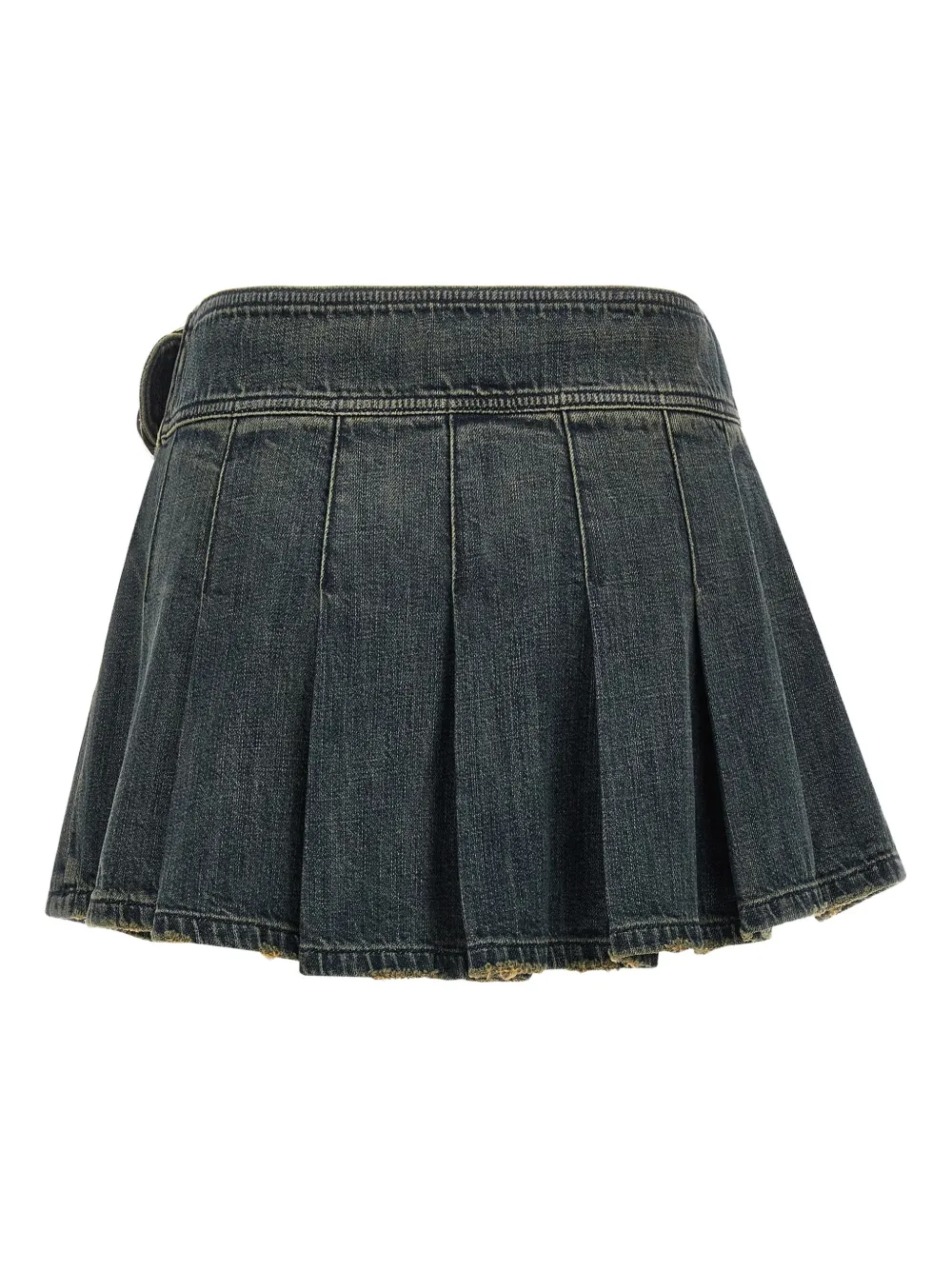 Balenciaga B-buckle Pleated Mini Skirt In Multi