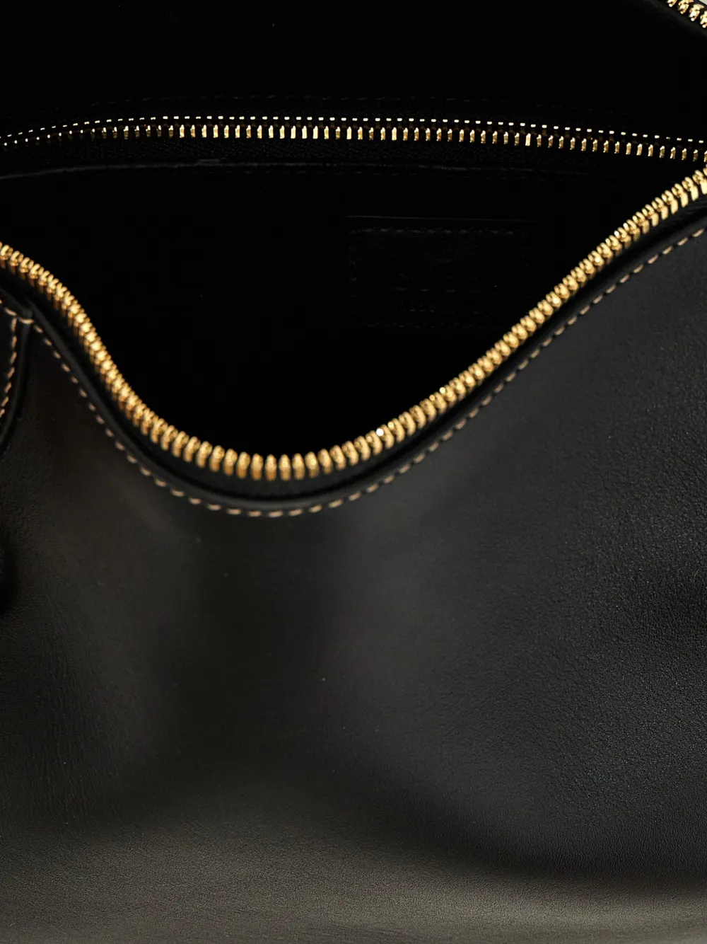 Gucci Leather Gg Emblem Structured Shoulder Bag In Black