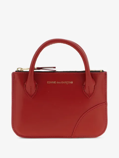 Comme Des Garçons Wallet mini sac Handles Line en cuir à logo