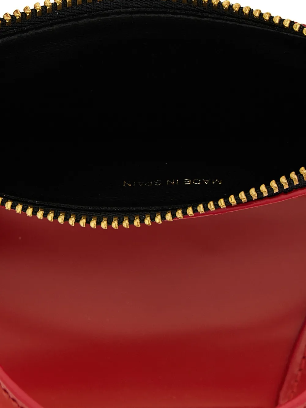 Comme Des Garçons Wallet Handles Line leren mini-tas met logo Rood