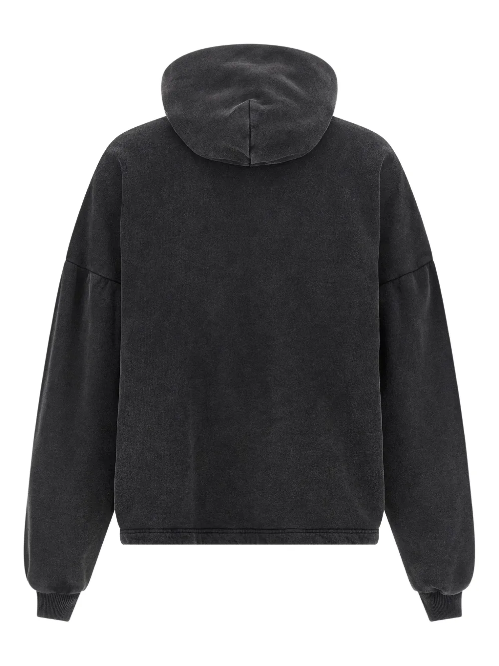 Balenciaga Hooded Cropped Sweatshirt Long Sleeves In Black