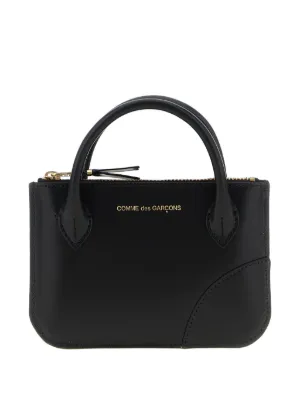 Comme Des Garçons Wallet Bolsa Tote De Couro | Preto | FARFETCH BR