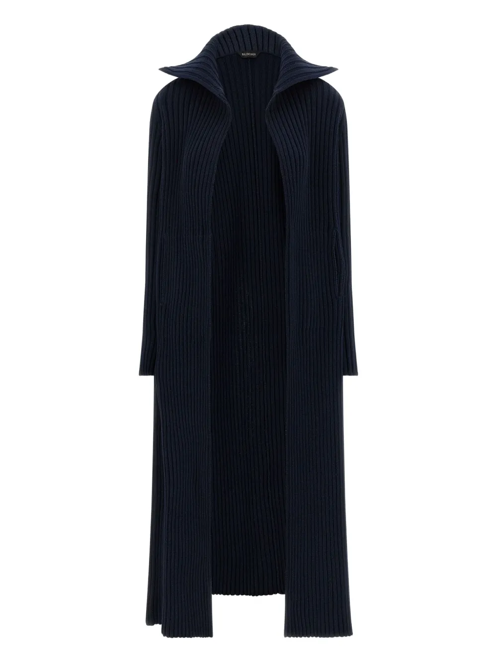 Balenciaga Ribbed Cardigan Sweaters And Cardigans Blue In Blue