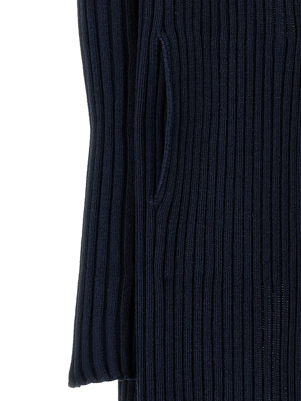 Balenciaga Ribbed Cardigan Sweaters And Cardigans Blue In Blue