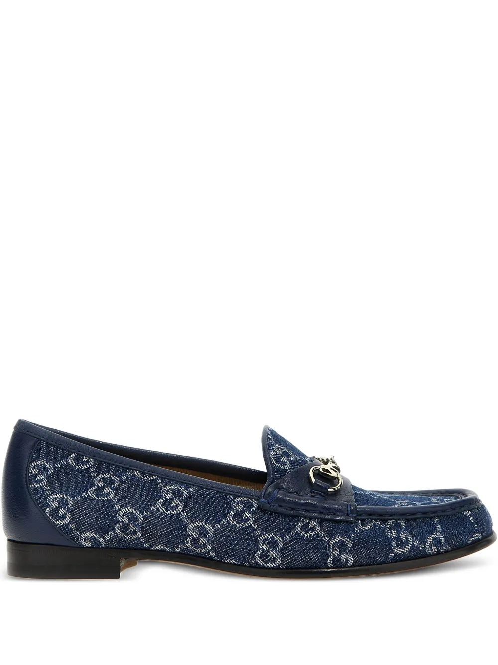Gucci Horsebit denim loafers Blauw