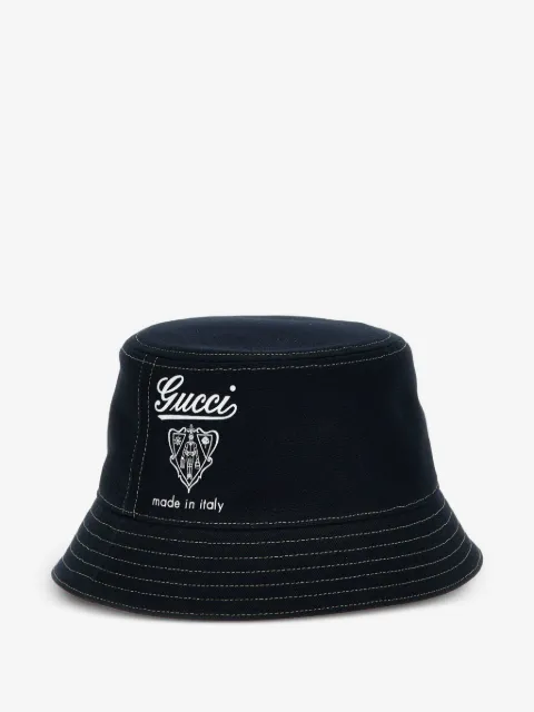 Gucci Coat Of Arms contrast-stitching bucket hat