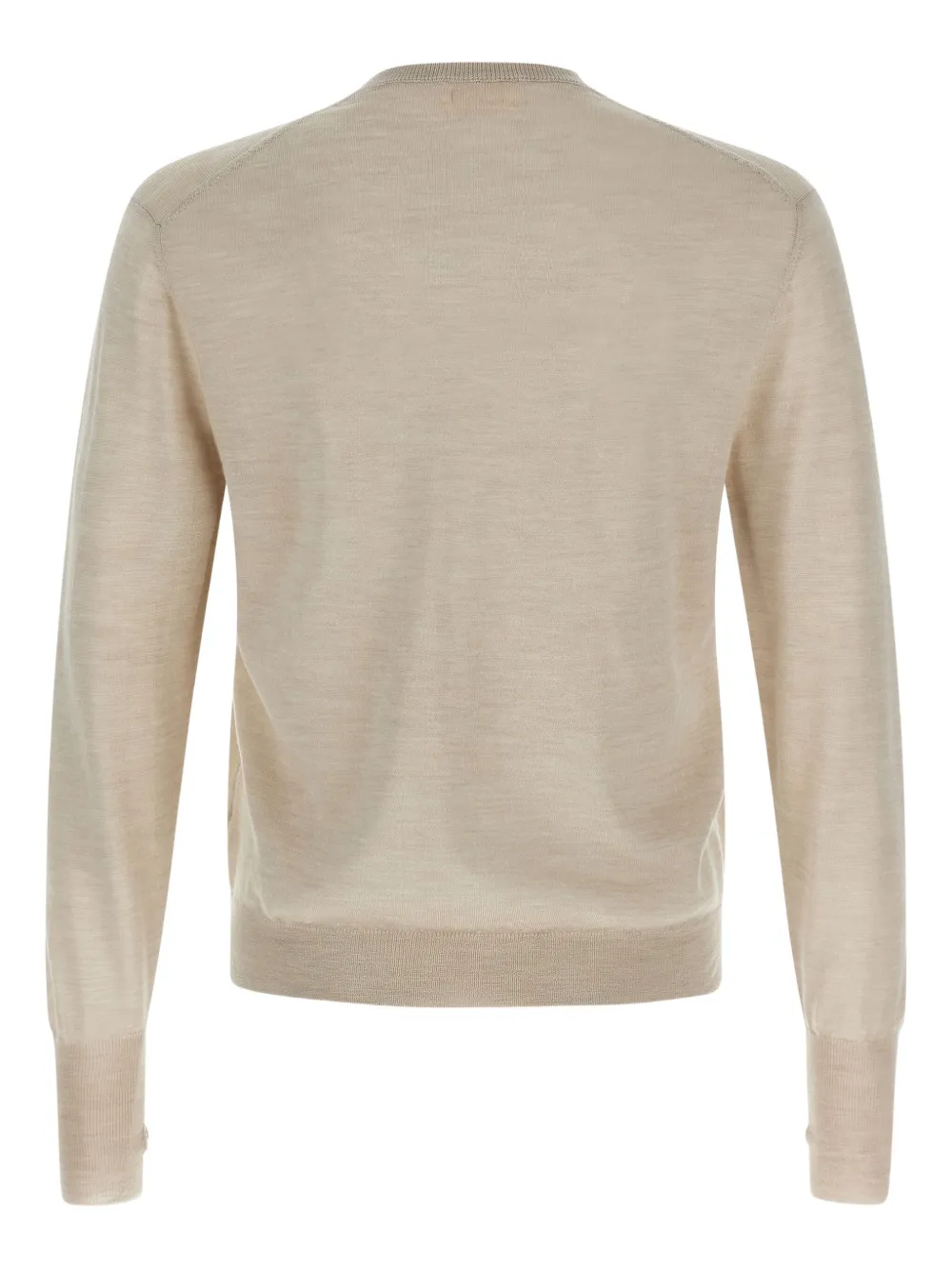Ma'ry'ya cuffed-sleeve crew-neck sweater - Beige