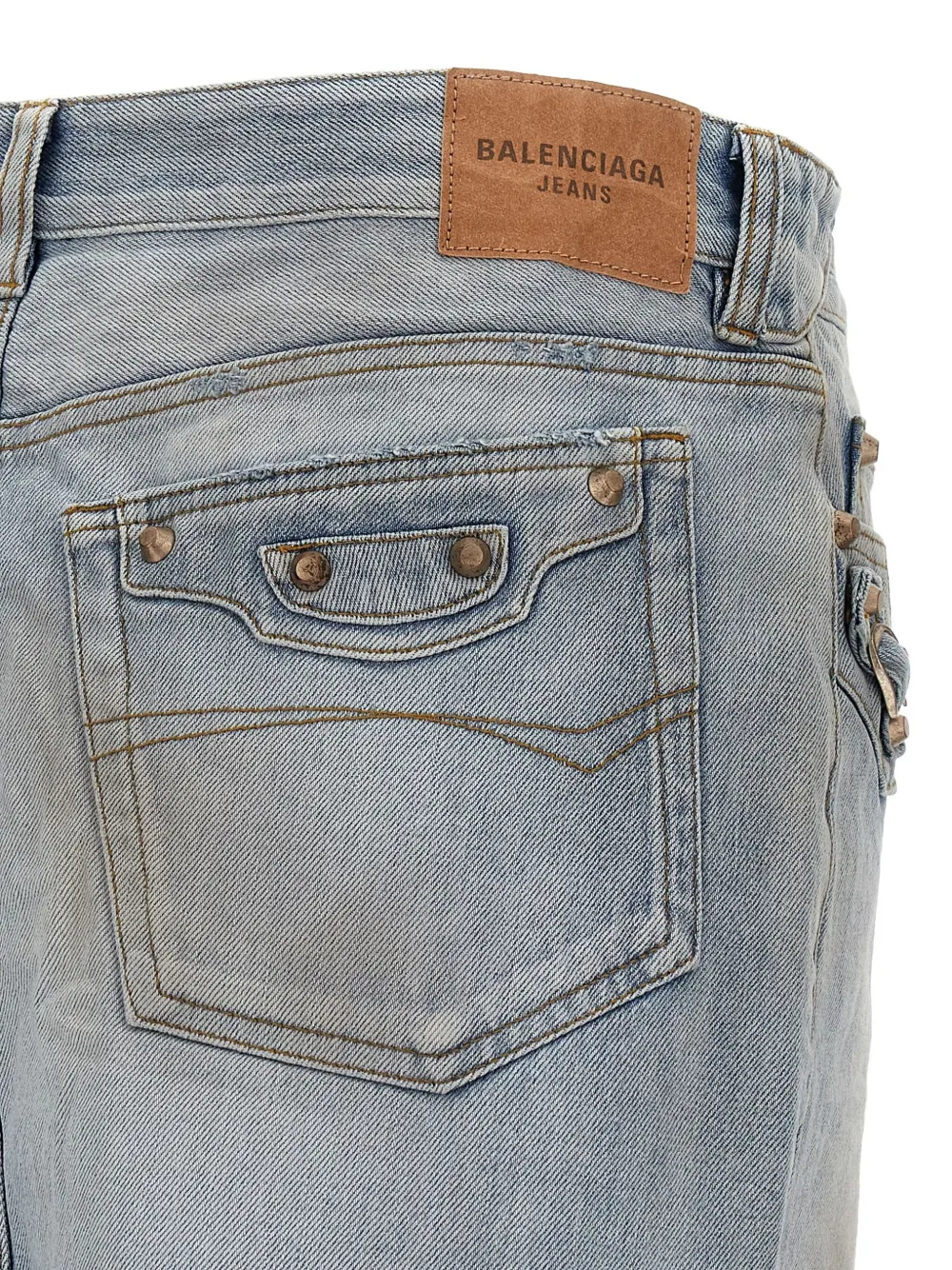 Balenciaga City gerafelde mini-rok Blauw