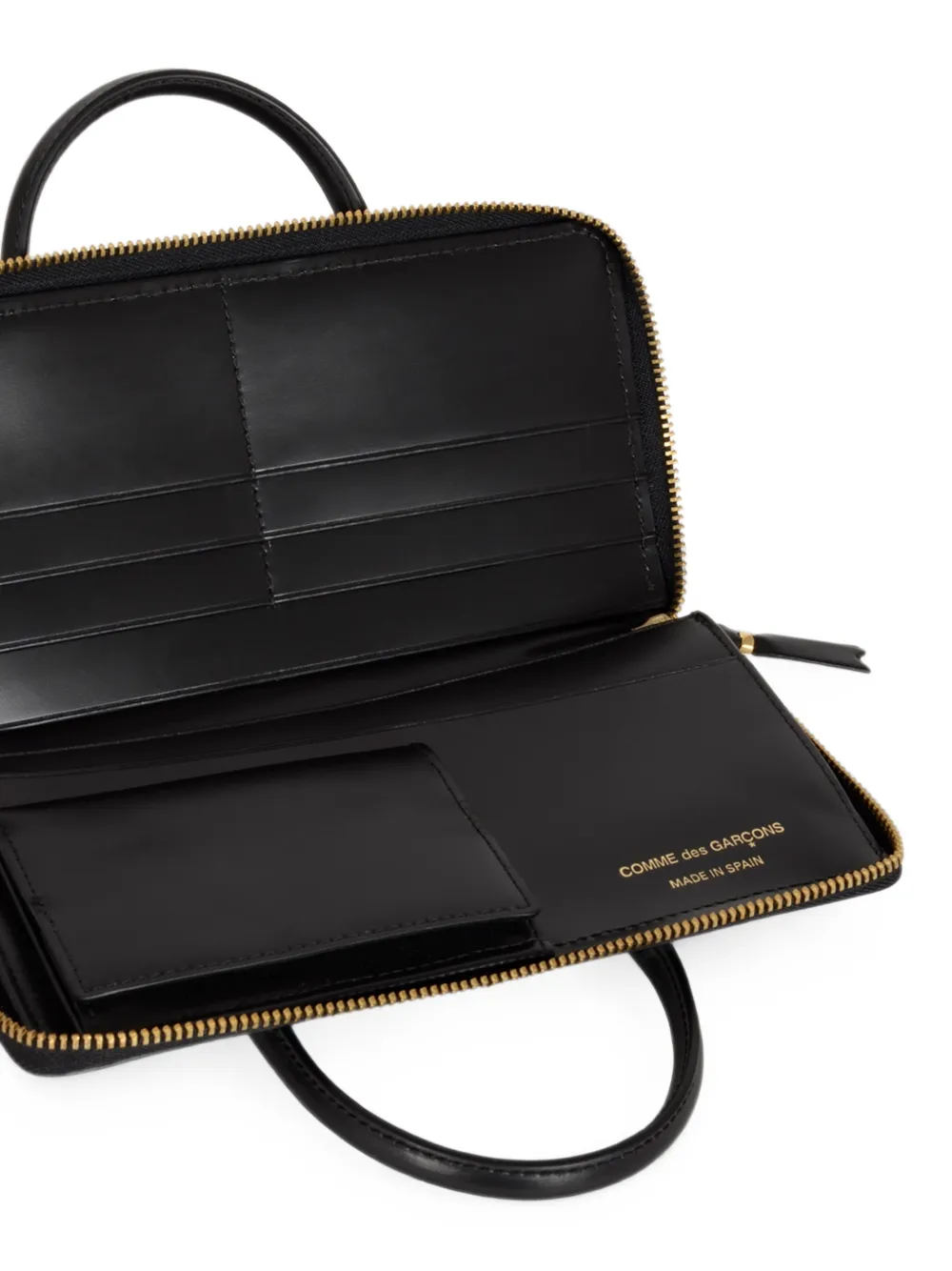 Comme Des Garçons Wallet Leren portemonnee met rits Zwart