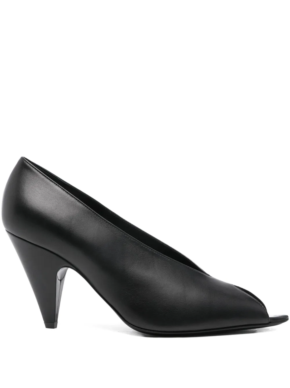Sergio Rossi Leather Heeled Pumps In Black