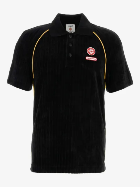 Casablanca corduroy piping polo shirt